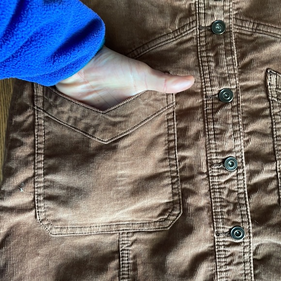 Free People skirt size 4 / brown button up corduroy, lined with cotton - Picture 4 of 6